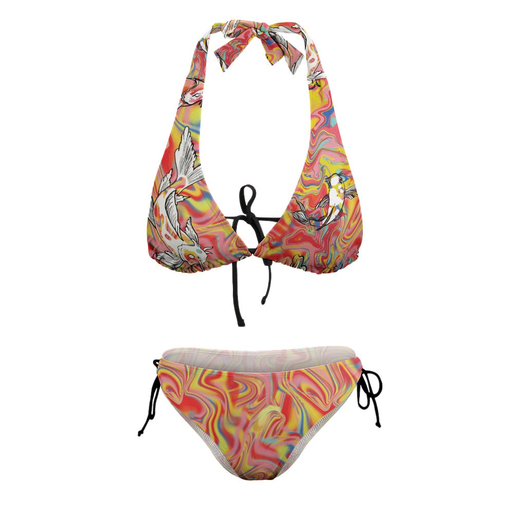 Koi V-Neck Bikini Set