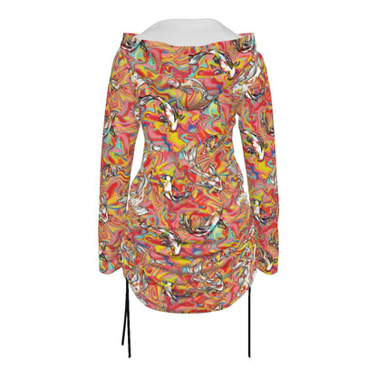 Koi Women's One-shoulder Dress With Waist Shirring
