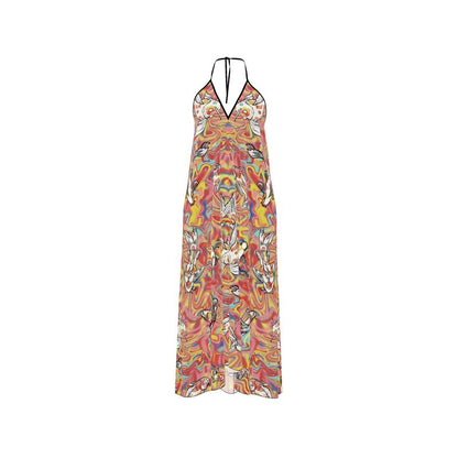 Koi Halterneck backless dress
