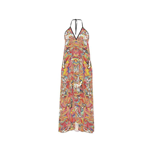 Koi Halterneck backless dress