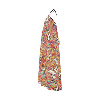 Koi Halterneck backless dress
