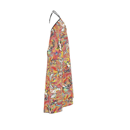 Koi Halterneck backless dress