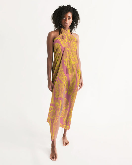 Pink TT All-Over Print Swim Cover Up