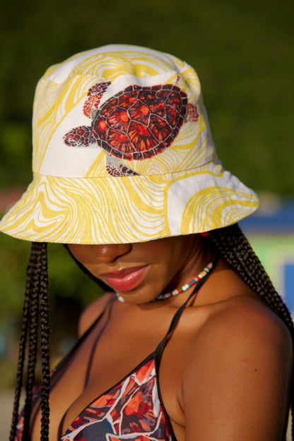 Yellow Reversible Bucket Hat