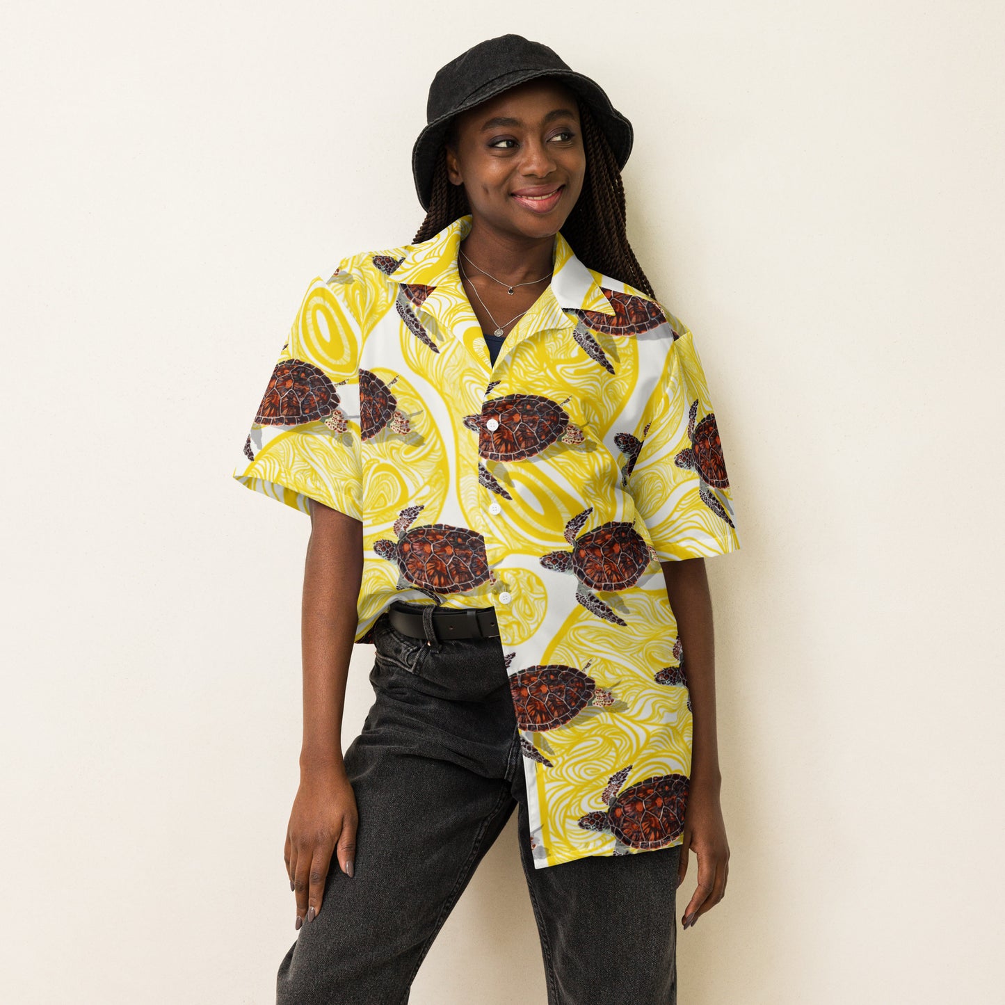 Yellow Unisex Button Shirt